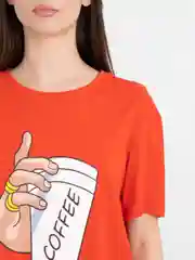 Красный футболка женская хлопок