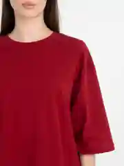 Бордовый футболка оверсайз