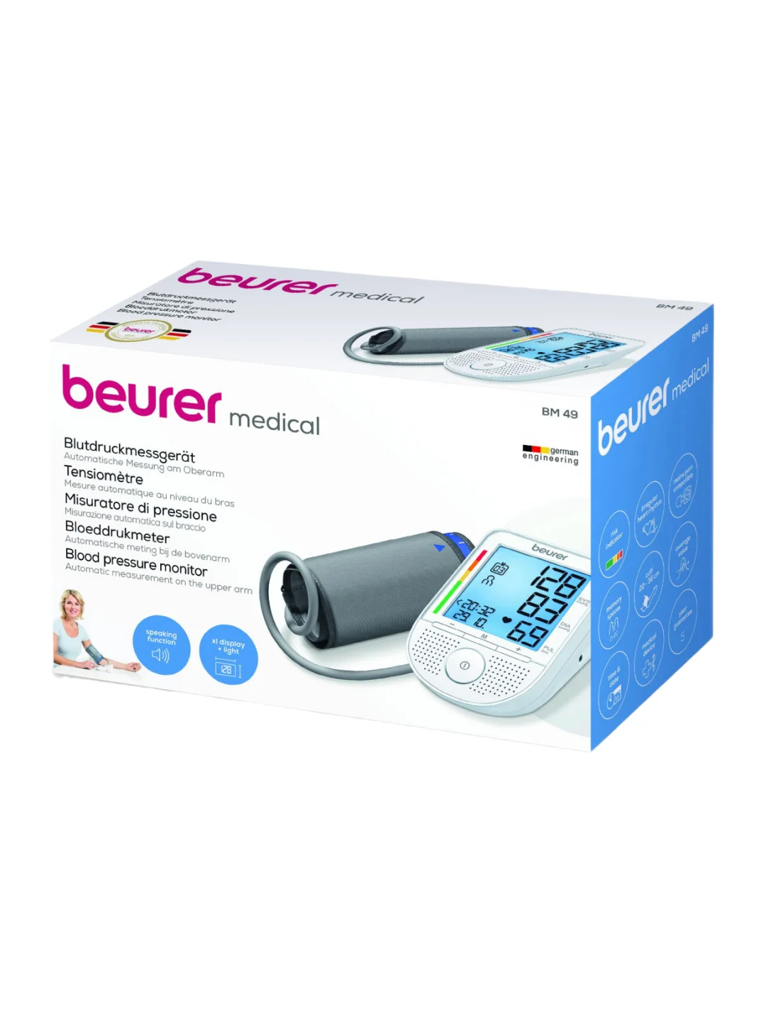 Тонометр автоматический Beurer BM49, 22-36см