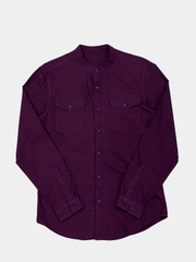 Однотонная мужская рубашка carhartt из хлопка с воротником-стойкой