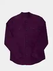 Однотонная мужская рубашка carhartt из хлопка с воротником-стойкой