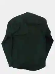 Тёмно-зелёный однотонная мужская рубашка carhartt из хлопка с воротником-стойкой