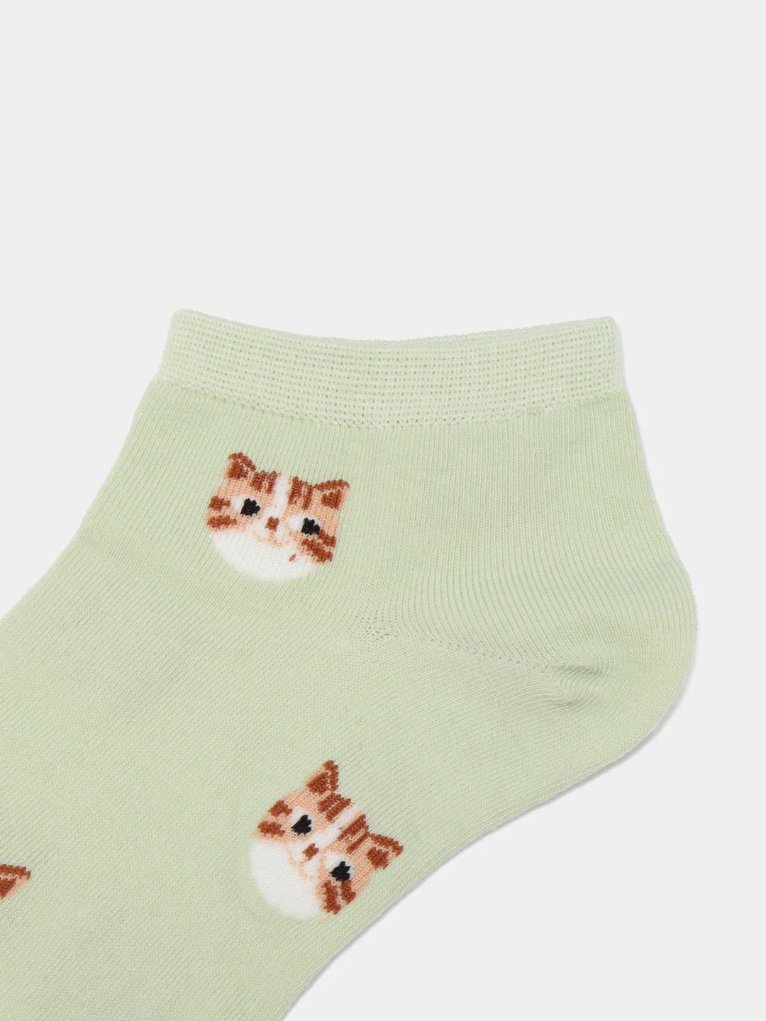 Лайм носки женские коротки с кошачками