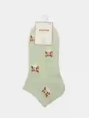 Лайм носки женские коротки с кошачками