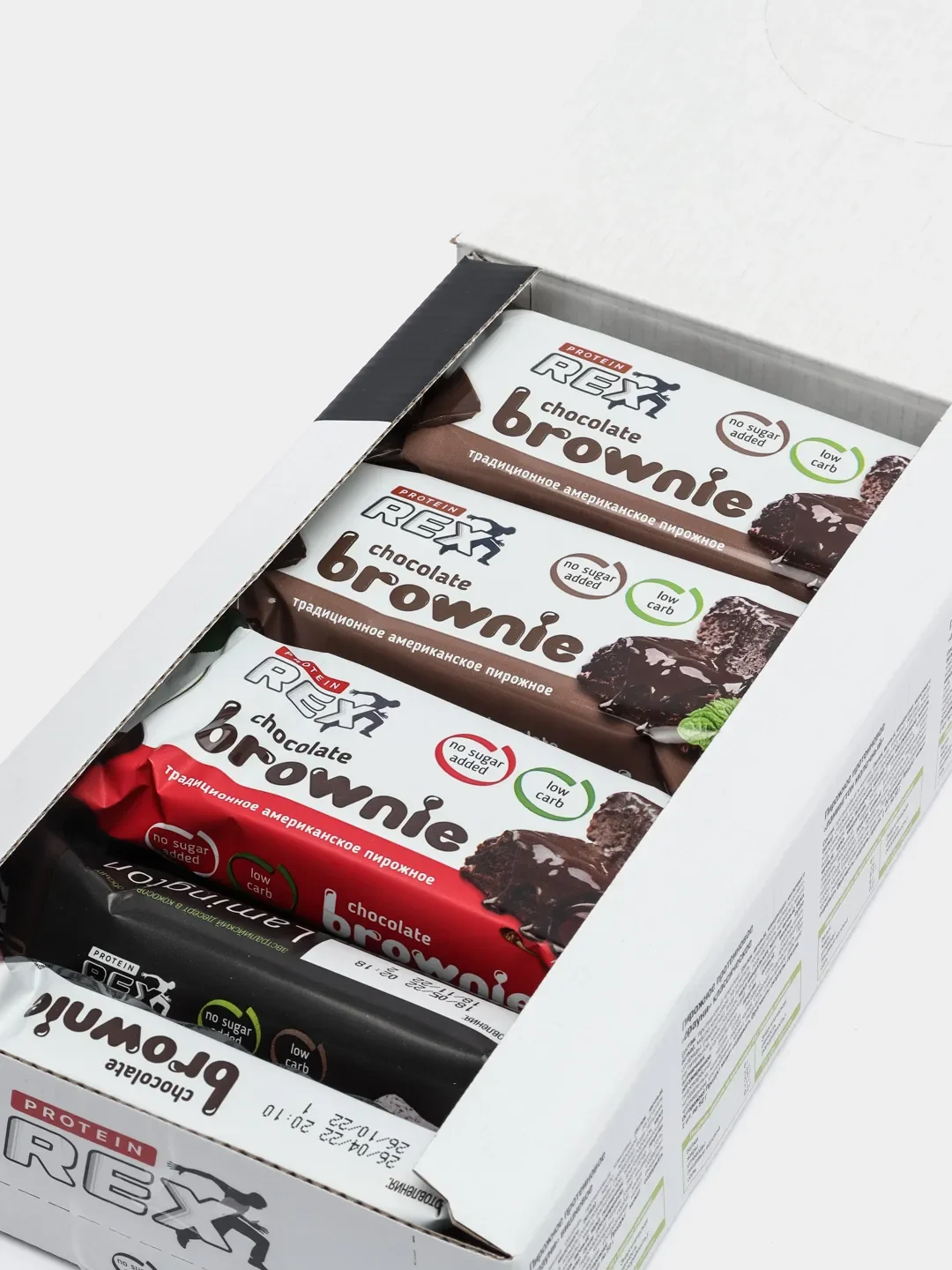 Ассорти протеиновых пирожных ProteinRex, без сахара, 8 штук по 50 г