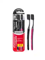 Зубная щетка Colgate с древесным углем для здоровья десен, мягкая, черная, 2 шт