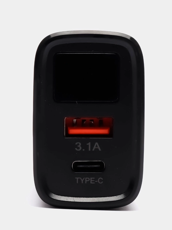 Блок питания USB + Type-C 5V-3.1А c дисплеем