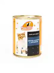 Корм консервированный Profifeed для кошек Мясное ассорти с кроликом