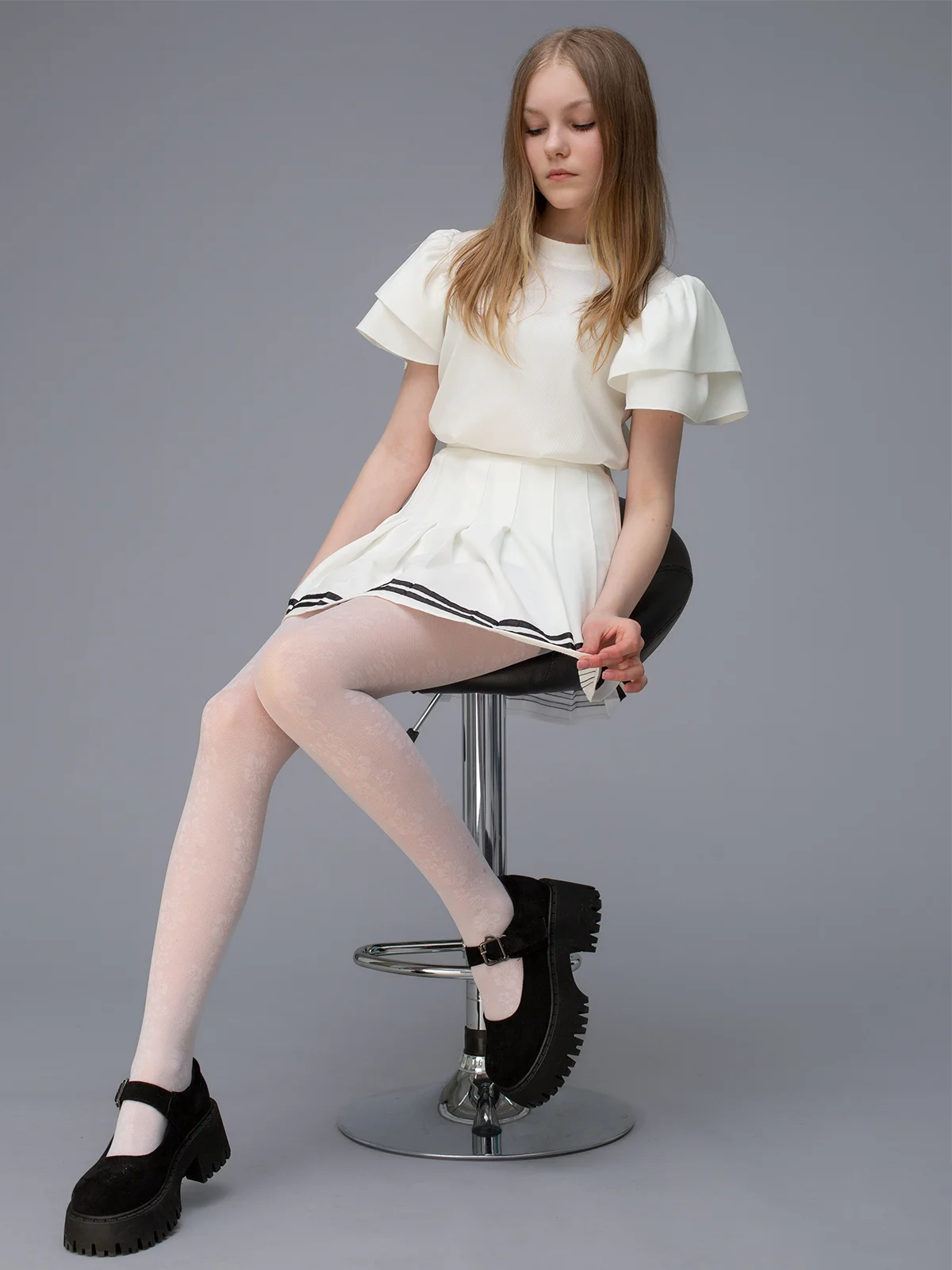 Белый колготки детские Giulia Hanna 02