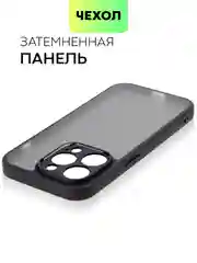 Черный чехол для Apple iPhone 14, 15 Pro Max/Pro/Plus пластиковый BROSCORP с силиконовой защитой