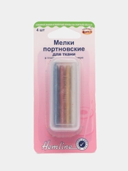 Мелки портновские для ткани в пластиковом контейнере, 4 шт (Hemline)