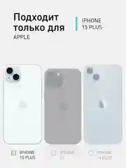 Синий ребристый чехол для iPhone 15 Plus силиконовый ROSCO матовый тонкий с текстурой карбон