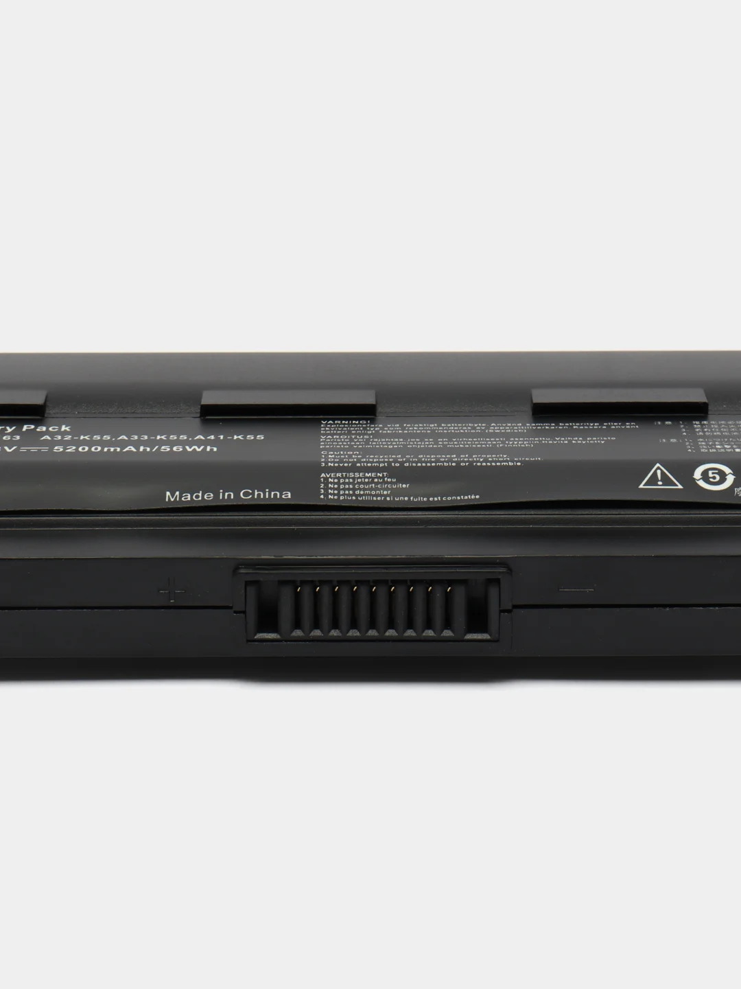 Аккумуляторная батарея для ноутбука Asus K55 (A32-K55) 10,8V 5200mAh OEM черная