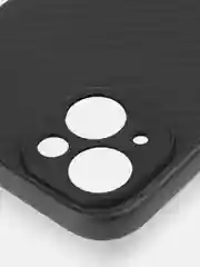 Фиолетовый ребристый чехол для iPhone 15 Plus силиконовый ROSCO матовый тонкий с текстурой карбон