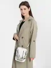 Белый сумка через плечо, принт, 22*16, Rebeca, натуральная кожа