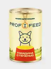 Корм консервированный Profifeed для кошек "Говядина с печенью"