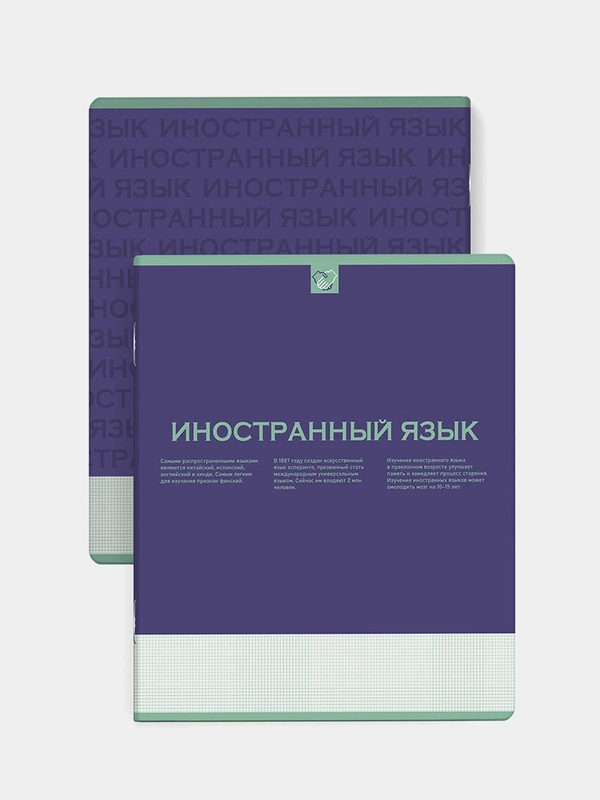 Тетрадь предметная Феникс+ "ИНОСТРАННЫЙ ЯЗЫК", А5+, клетка, "софт-тач", 48 л