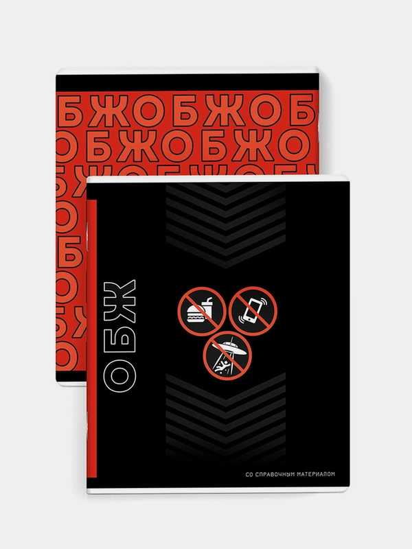 Тетрадь предметная Феникс+ "ОБЖ, А5+, клетка, мягкий переплёт, 48 л