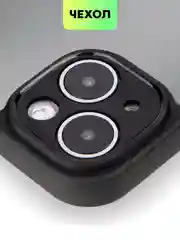 Черный чехол для Apple iPhone 14/14 Pro/14 Pro Max пластиковый BROSCORP с силиконовой защитой