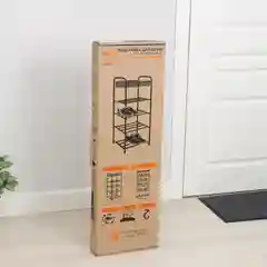 Подставка для обуви, 5 ярусов, 45*30*95 см, цвет чёрный