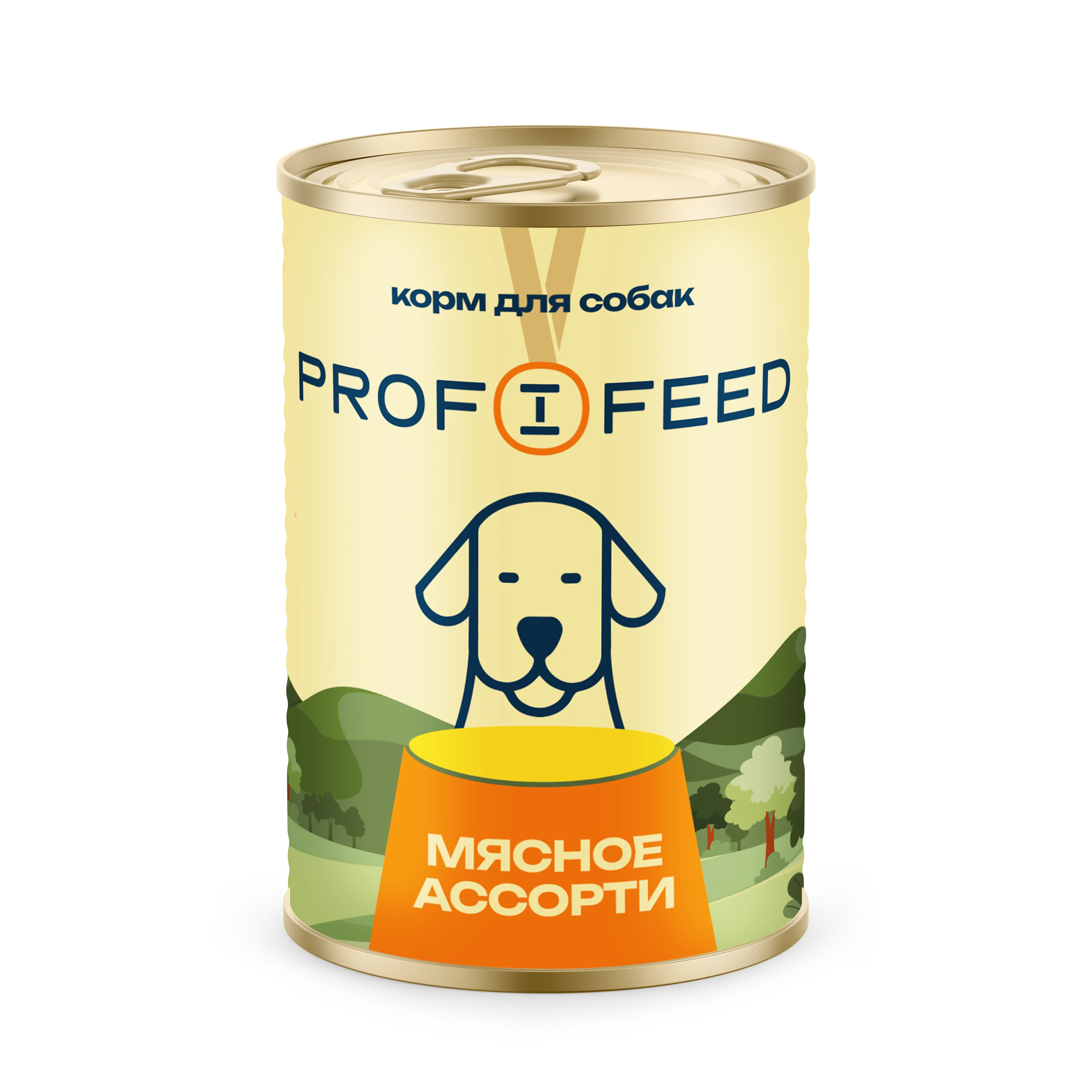 Корм консервированный Profifeed для собак Мясное ассорти 340 г, 12 шт