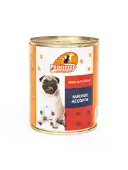 Корм консервированный Profifeed для собак Мясное ассорти 340 г, 12 шт