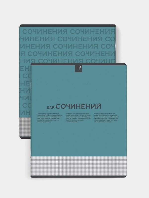 Тетрадь предметная Феникс+ "ДЛЯ СОЧИНЕНИЙ", А5+, линия, "софт-тач", 48 л