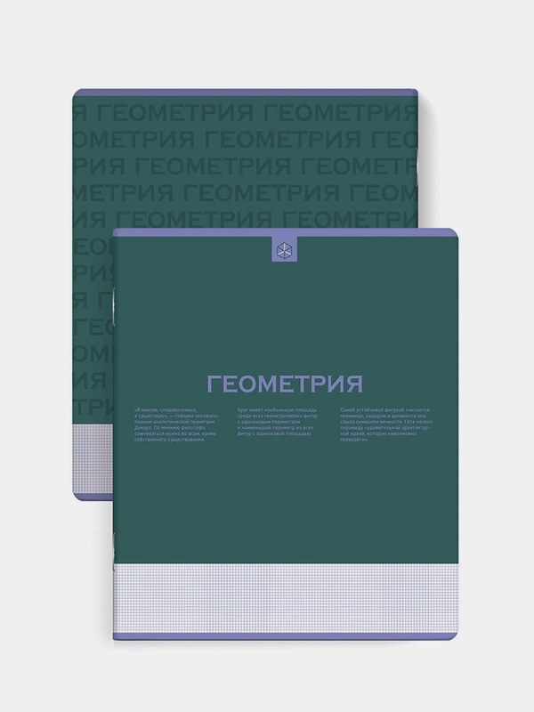 Тетрадь предметная Феникс+ "ГЕОМЕТРИЯ", клетка, переплёт "софт-тач", 48 л