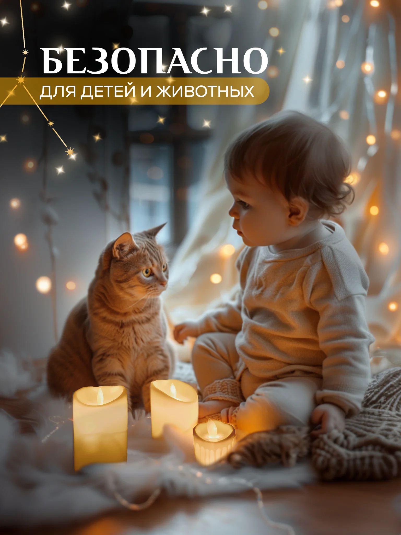 Свеча светодиодная мерцающая