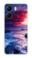 Угольный силиконовый чехол на Xiaomi Redmi 13C/Poco C65 (Сяоми Редми 13C/Поко С65), с рисунком