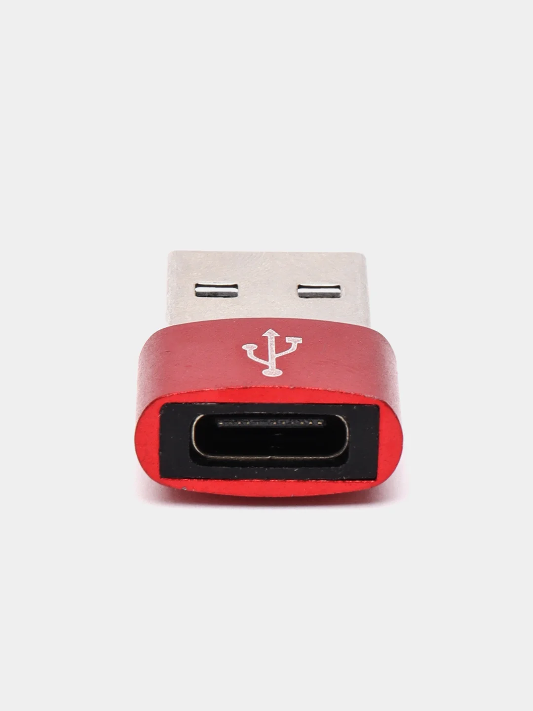 Красный адаптер-переходник USB Type-C на USB-A OTG