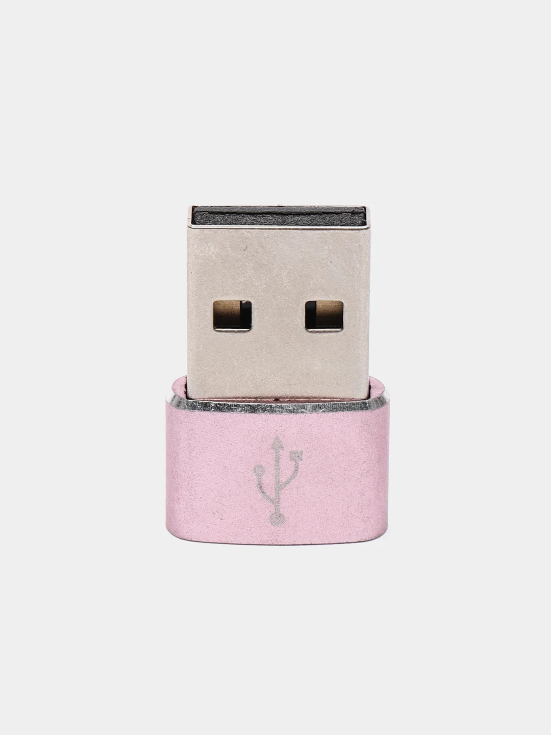 Розовый адаптер-переходник USB Type-C на USB-A OTG