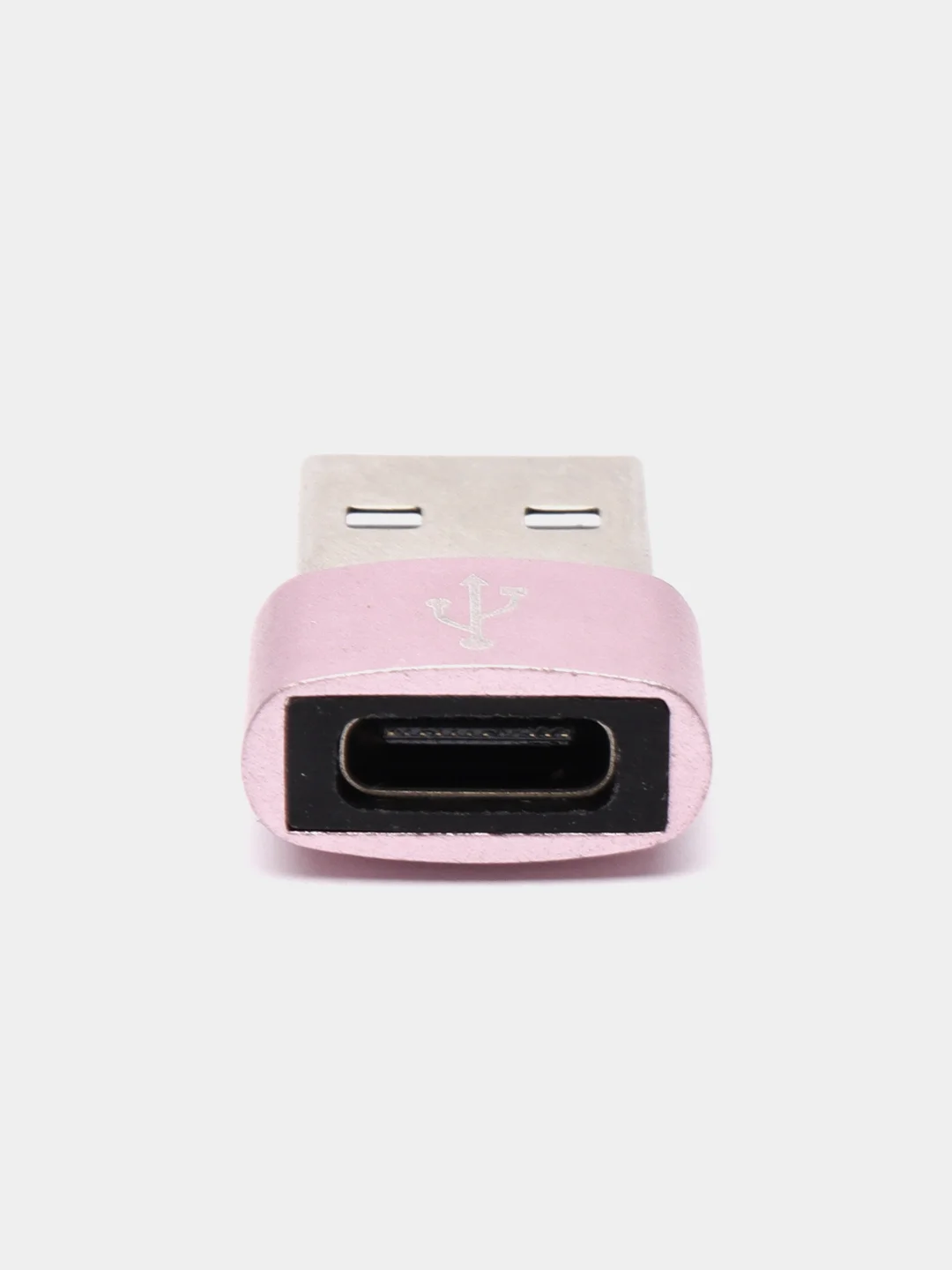 Розовый адаптер-переходник USB Type-C на USB-A OTG
