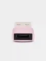 Розовый адаптер-переходник USB Type-C на USB-A OTG