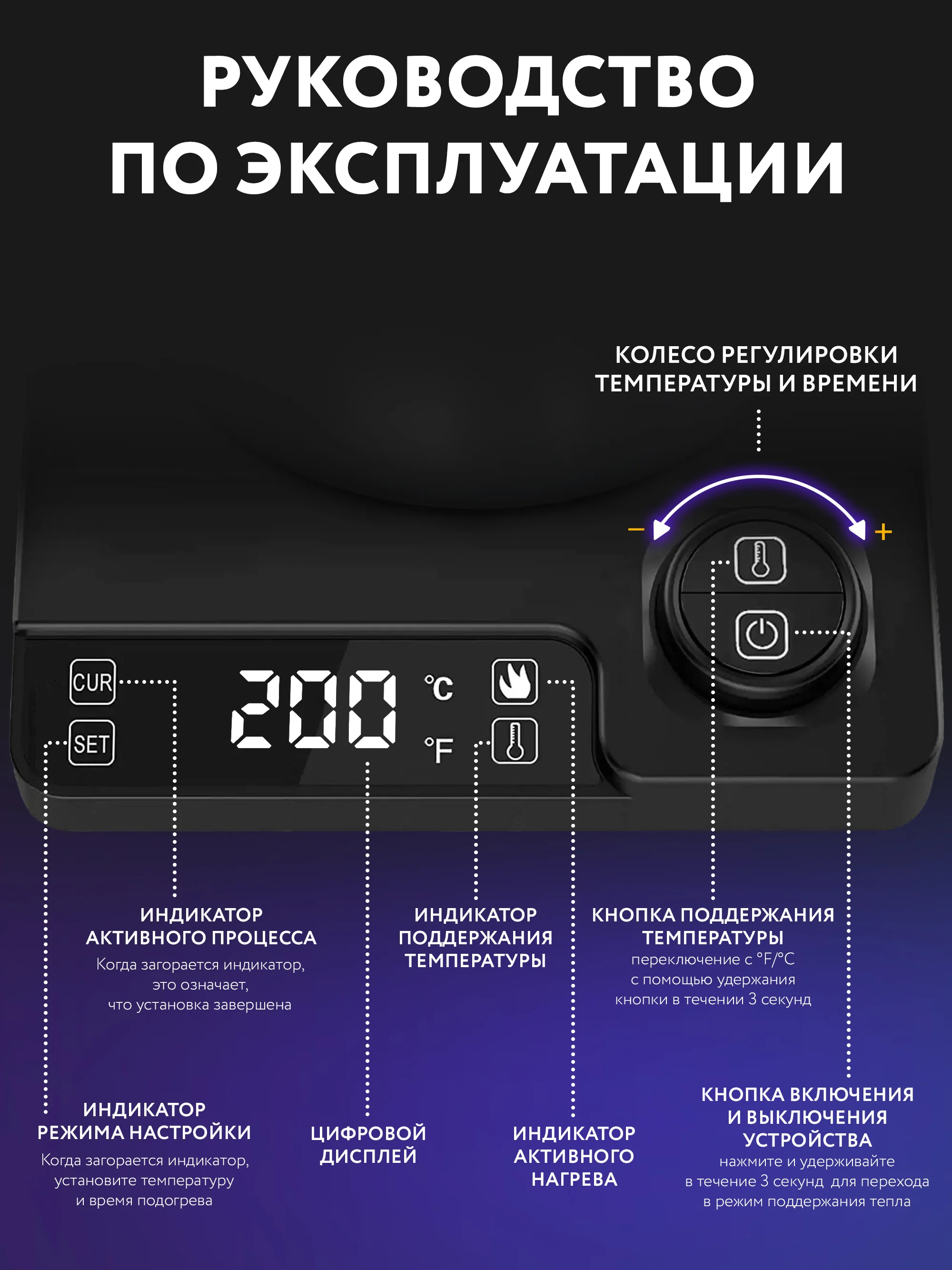 Черный чайник электрический для кофе с длинным носиком для пуровера с контролем температуры