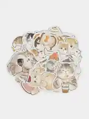 Серый наклейки-стикеры котики мемы, 50 штук. Стикерпак с котиками и собачками, скрапбукинг. Таро