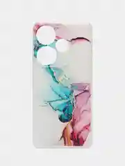 Ледяной силиконовый чехол на Redmi Turbo 3 / Редми Турбо 3 прозрачный, с рисунком, защита камеры