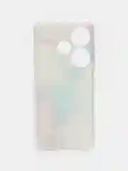 Ледяной силиконовый чехол на Redmi Turbo 3 / Редми Турбо 3 прозрачный, с рисунком, защита камеры