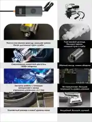 Серый компактный автомобильный компрессор