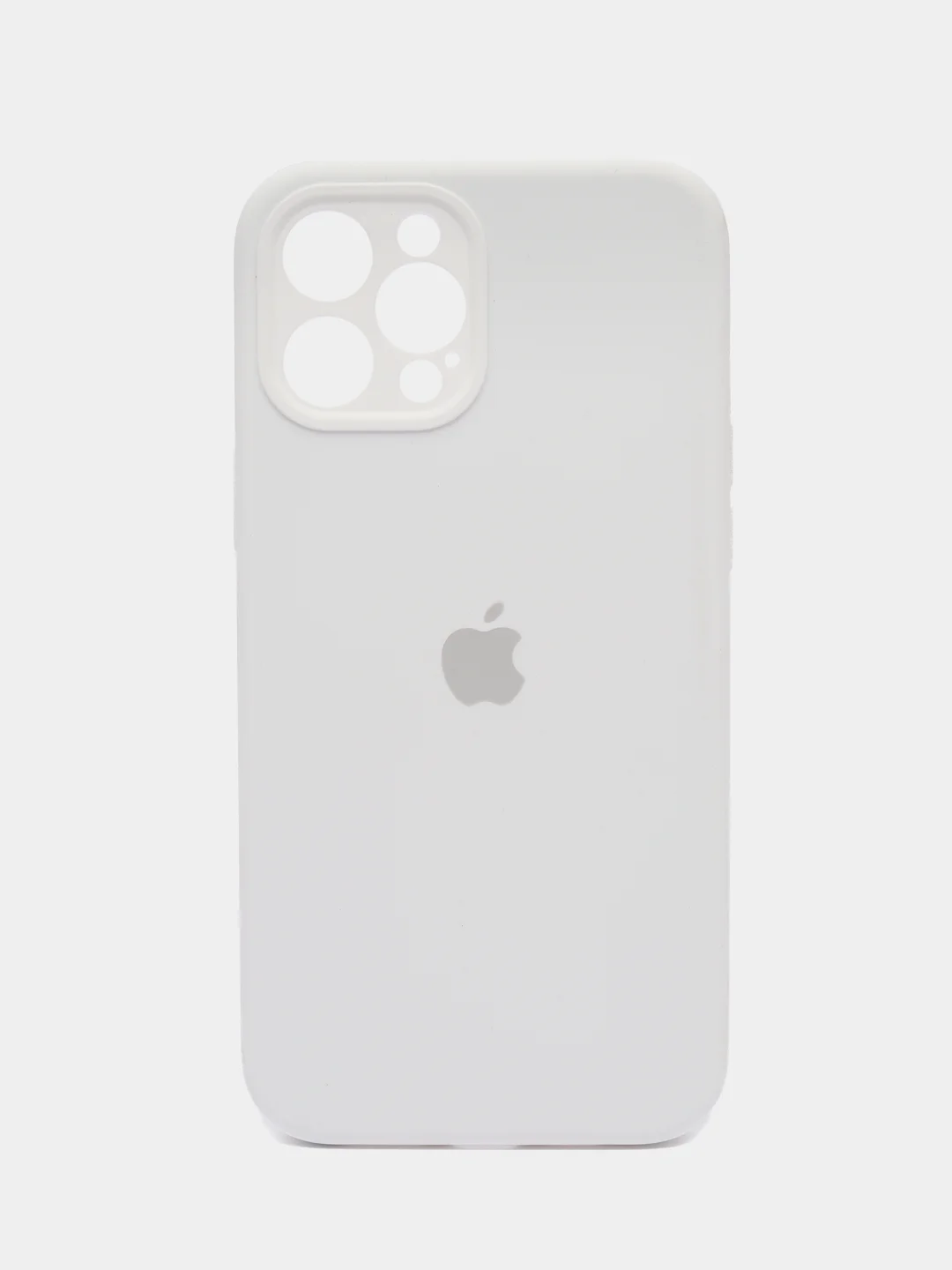 Белый чехол iPhone, Айфон 12 Про Макс, Pro Max, силиконовый