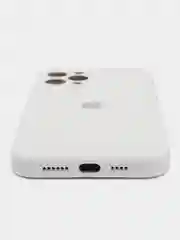 Белый чехол iPhone, Айфон 12 Про Макс, Pro Max, силиконовый