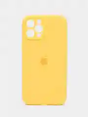 Желтый чехол iPhone, Айфон 12 Про Макс, Pro Max, силиконовый