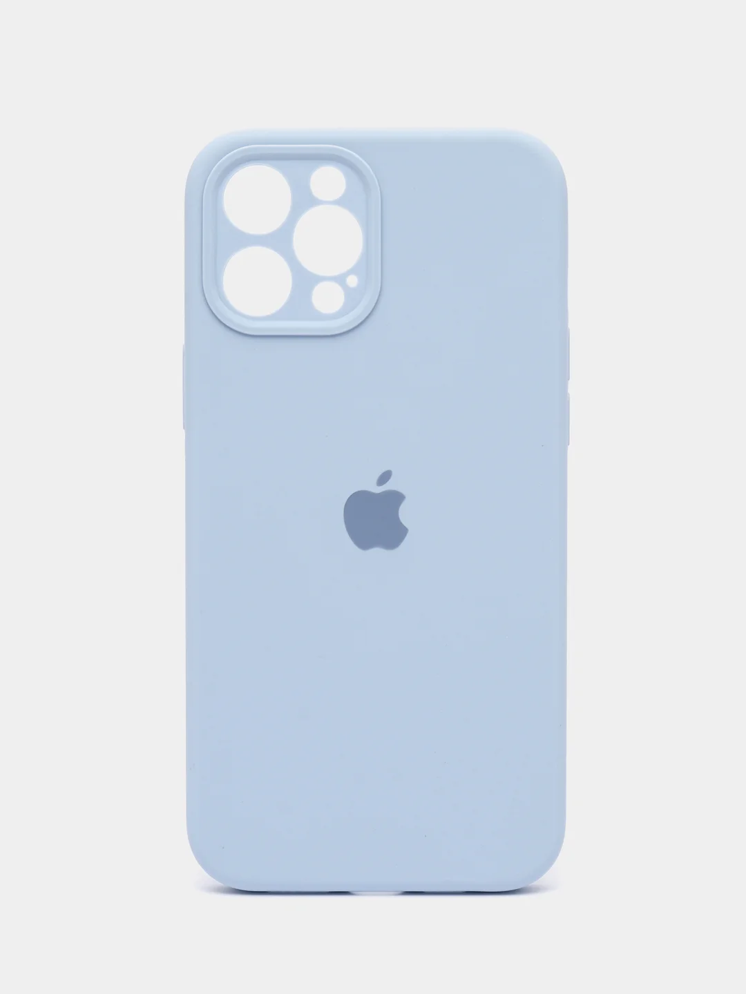 Светло-синий чехол iPhone, Айфон 12 Про Макс, Pro Max, силиконовый