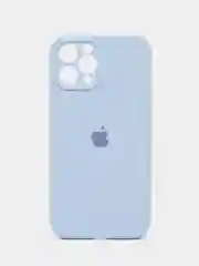 Светло-синий чехол iPhone, Айфон 12 Про Макс, Pro Max, силиконовый