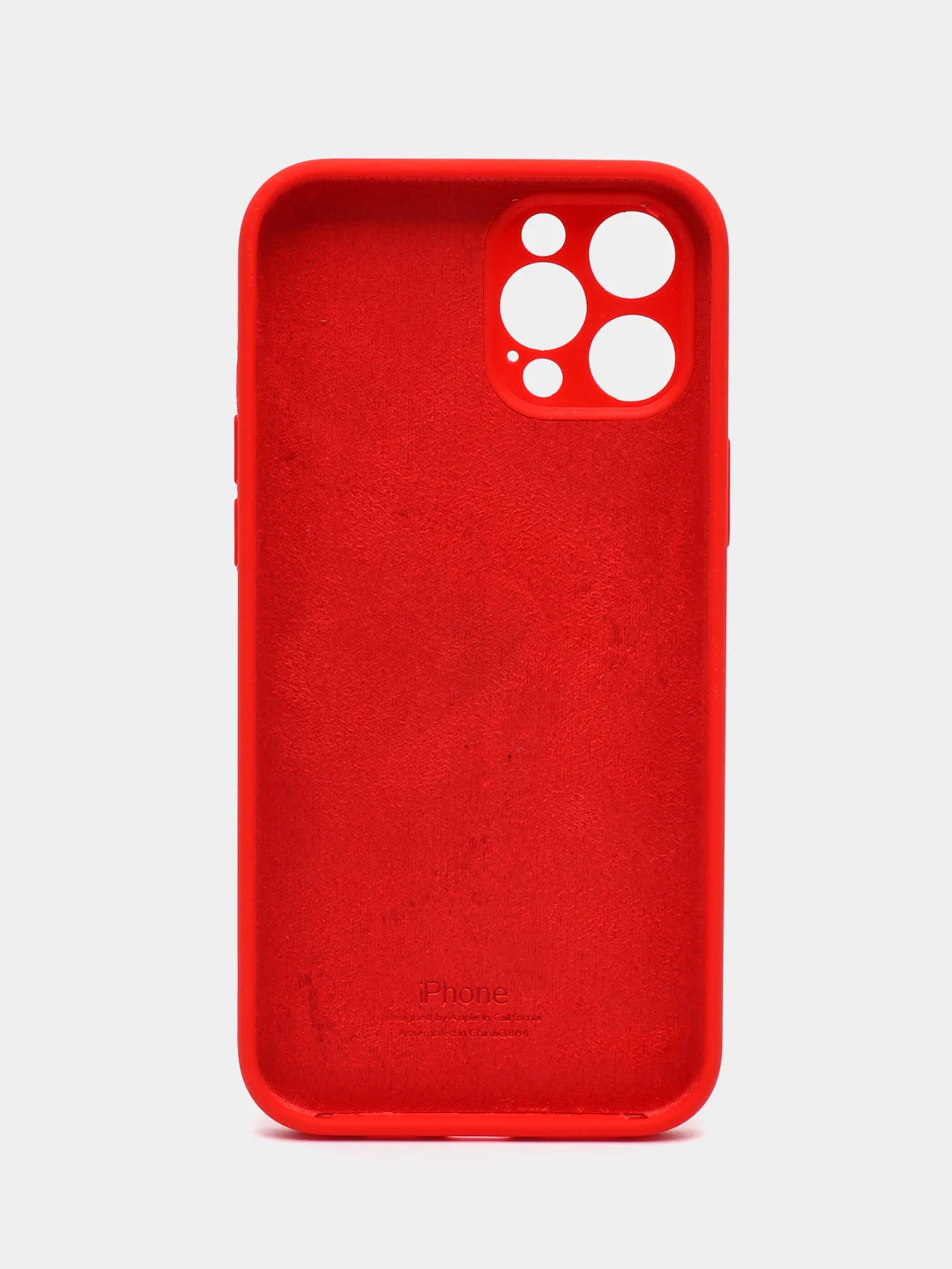 Красный чехол iPhone, Айфон 12 Про Макс, Pro Max, силиконовый
