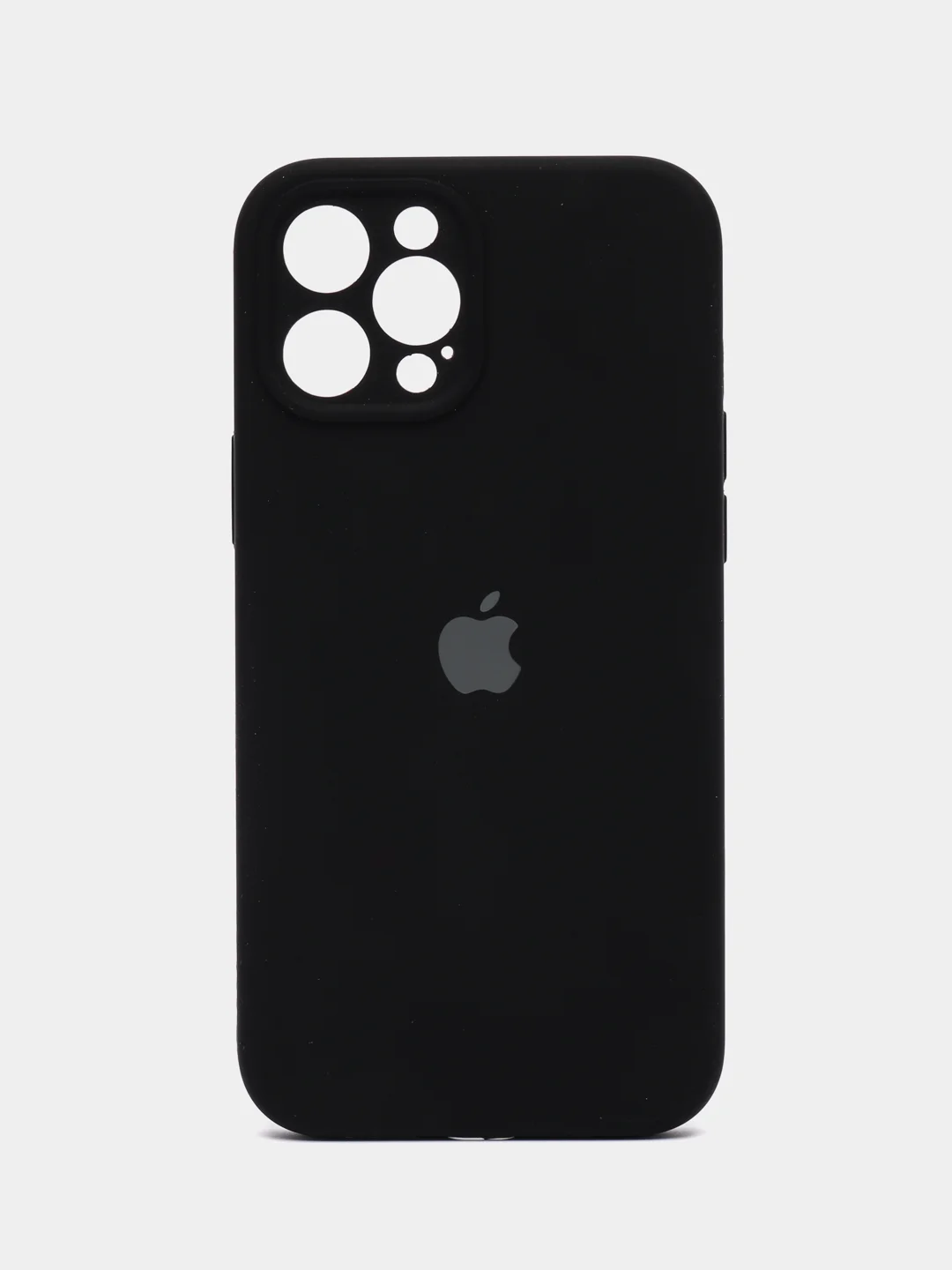 Черный чехол iPhone, Айфон 12 Про Макс, Pro Max, силиконовый