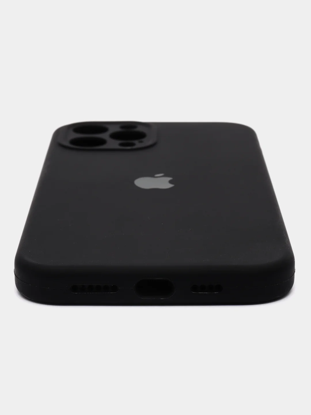 Черный чехол iPhone, Айфон 12 Про Макс, Pro Max, силиконовый
