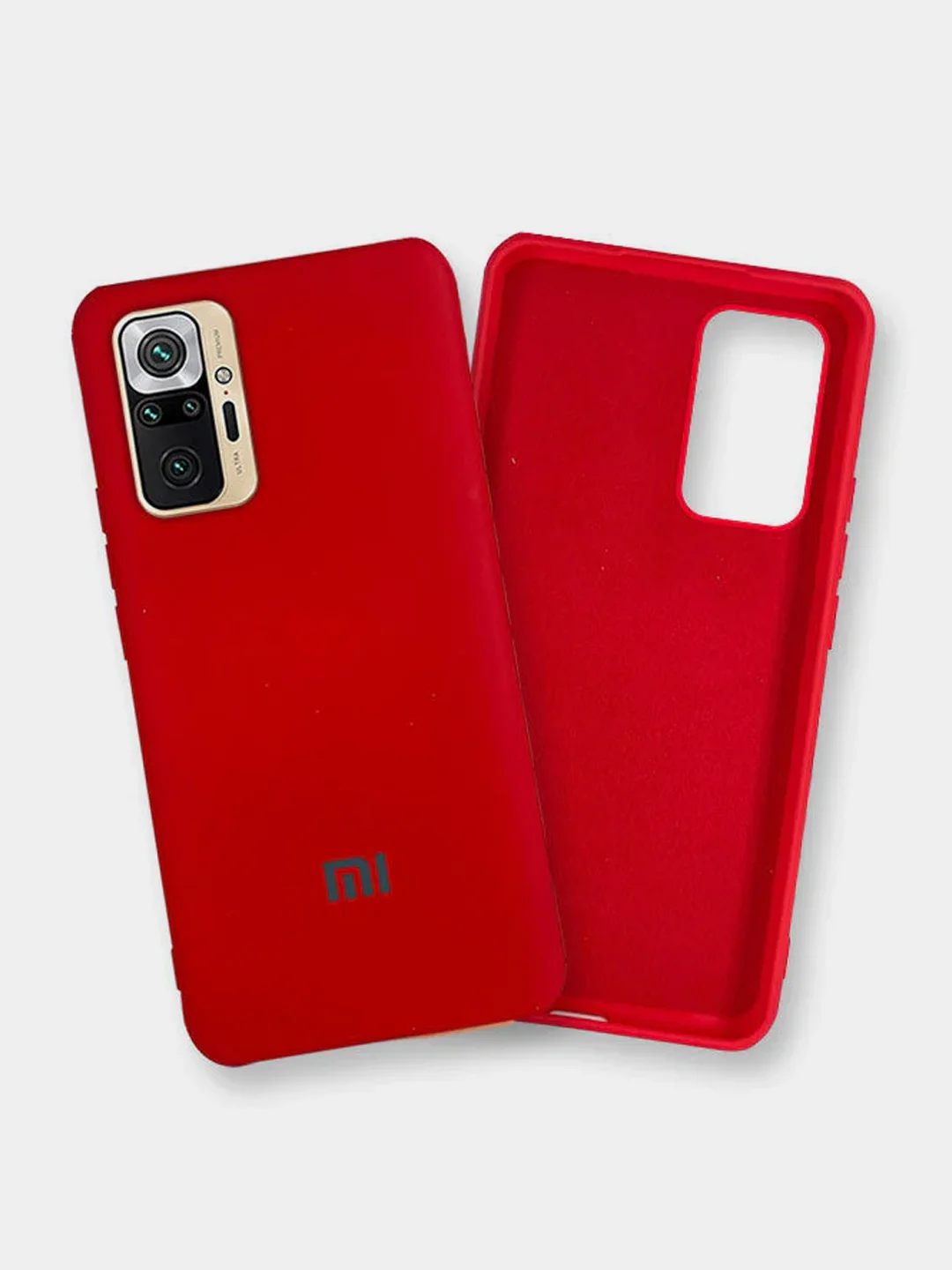 Красный чехол силиконовый для Xiaomi Redmi Note 10