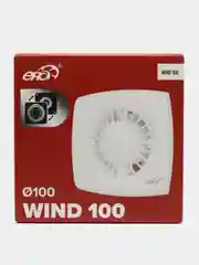 Вытяжной вентилятор ERA WIND бесшумный в кухню ванную туалет белый D 100 120 мм