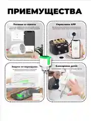 Зеленый умная беспроводная WiFi розетка 20А Green